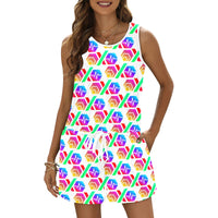 Hex PulseX Pulse All Over Print Vest Short Jumpsuit