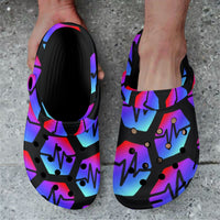 Pulse Black Custom Print Adults Clogs