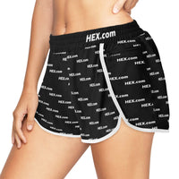 HEXdotcom White Women's Sports Shorts