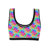 Hex PulseX Pulse Grey Women's All Over Print Sports Bra