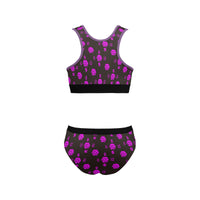 5555 Pink Women's Sports Bra Yoga Set