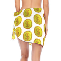 IM 3D WHT Women's Beach Sarong Wrap