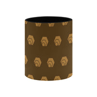 Hex Brown & Tan Ceramic Mug With Inner Color (11oz)