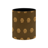 Hex Brown & Tan Ceramic Mug With Inner Color (11oz)