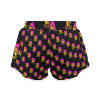 Hex Color Dot Com Black Women's Sports Shorts