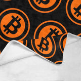 Bitcoin Black & Orange Ultra-Soft Micro Fleece Blanket 60" x 80"
