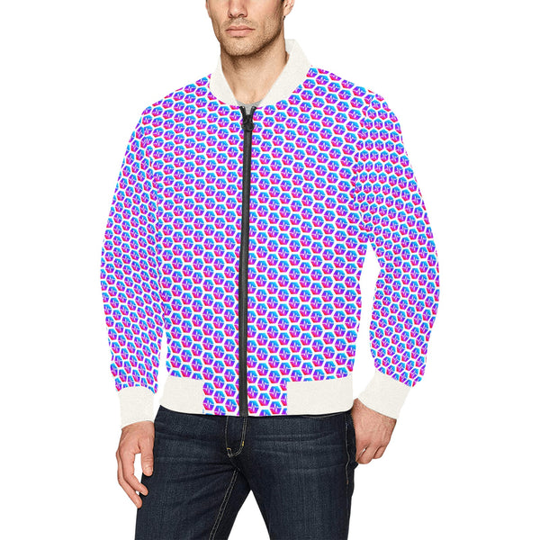 Pulses Small Men's All Over Print Bomber Jacket