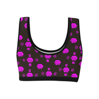 5555 Pink Women's All Over Print Sports Bra