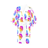 Hex Pulse TEXT Women's Short Kimono Robe