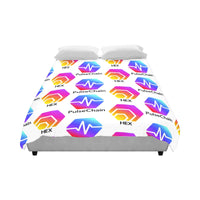 Hex Pulse TEXT All-over-print Duvet Cover 86"x70"