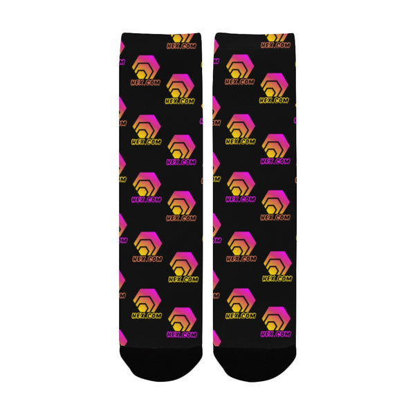 Hex Color Dot Com Black Women's Custom Socks