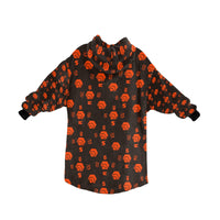 5555 Orange Blanket Hoodie for Women