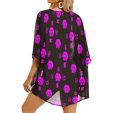 5555 Pink Women's Kimono Chiffon Cover Up