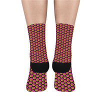 Hex Small Black Sublimated Crew Socks (3 Packs)