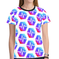 Pulse Women's All Over Print Mesh Cloth T-shirt