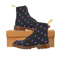 Pulse Small Black Women's Lace Up Canvas Boots