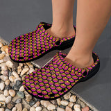 Hex Small Black Custom Print Adults Clogs