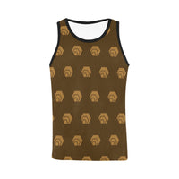 Hex Brown & Tan Men's All Over Print Tank Top