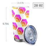 Hex Custom Tumbler with Transparent Lid (20oz)