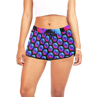 Pulse Black Women's All Over Print Casual Shorts
