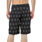 Hex Black & Grey Men's All Over Print Beach Shorts