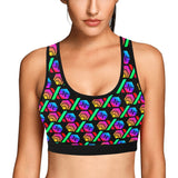 Hex PulseX Pulse Black Women's All Over Print Sports Bra