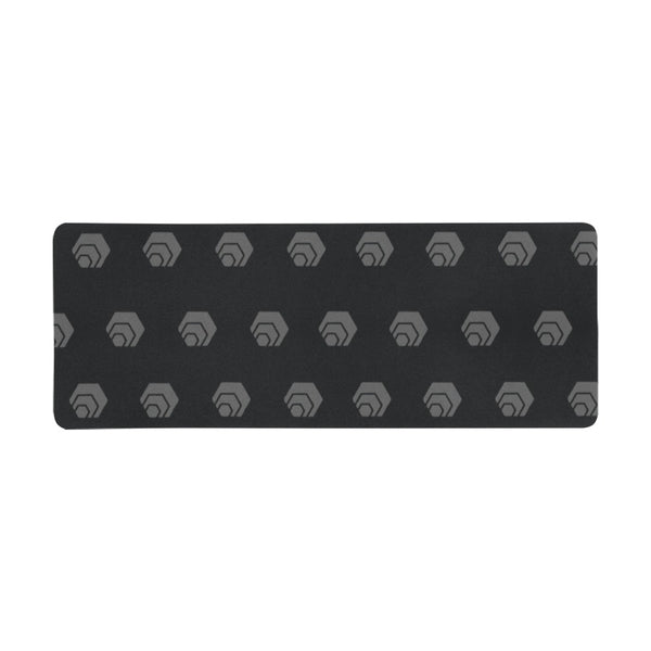 Hex Black & Grey Rectangle Mousepad (31"x12")