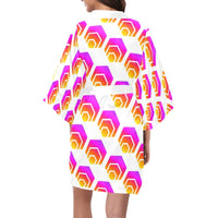 Hex Women's Short Kimono Robe