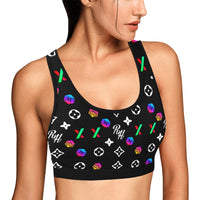 RH HPX Color White Women's All Over Print Sports Bra