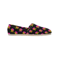 Hex Color Dot Com Black Women's Canvas Slip-On Shoes