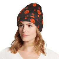 5555 Orange All Over Print Beanie for Adults