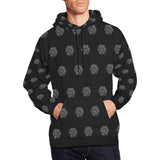 Hex Black & Grey Men's All Over Print Hoodie