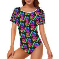 Hex PulseX Pulse Black Women's Short Sleeve Bodysuit