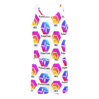 Hex Pulse TEXT All Over Print Vest Short Jumpsuit