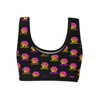 Hex Color Dot Com Black Women's All Over Print Sports Bra