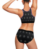 Hex Black & Grey Women's Sports Bra Yoga Set