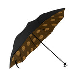 Hex Brown & Tan Anti-UV Foldable Umbrella (Underside Printing)