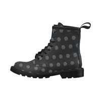 Hex Black & Grey Men's PU Leather Martens Boots