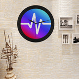 Pulse Logo Elegant Black Wall Clock