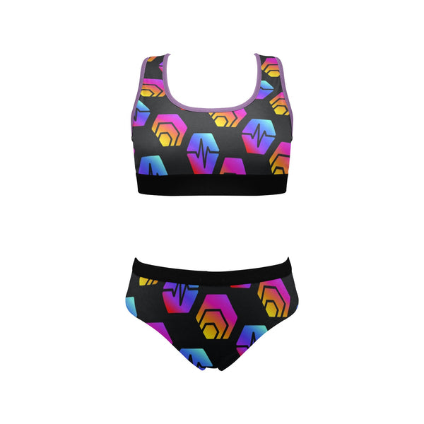 Hex Pulse Combo Black Women's Sports Bra Yoga Set