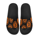 Bitcoins Black & Orange Men's Slide Sandals - Crypto Wearz