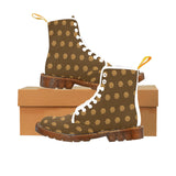 Hex Brown & Tan Women's Lace Up Canvas Boots