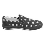 Hex White Black Men's Slip-on Canvas Shoes