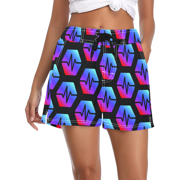 Pulse Black Women's Casual Beach Shorts