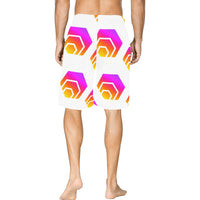 Hex Tapered All Over Print Basketball Shorts With Pockets