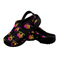 Hex Color Dot Com Black Custom Print Adults Clogs