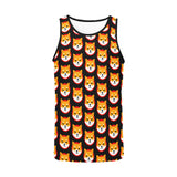 Shiba Inu Black Men's All Over Print Tank Top