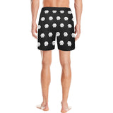 Hex White Black Men's Mid-Length Pajama Shorts