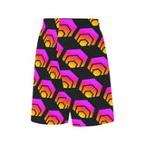 Hex Black All Over Print Basketball Shorts With Pockets