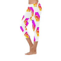 Hex Tapered All-Over Low Rise Capri Leggings